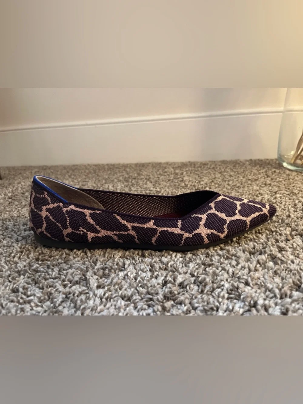 Rothy's The Pointe in Violet Giraffe Print, Size 9 - Picture 6 of 6